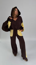 Oversize Hoodie 2-Teiler, zweifarbig