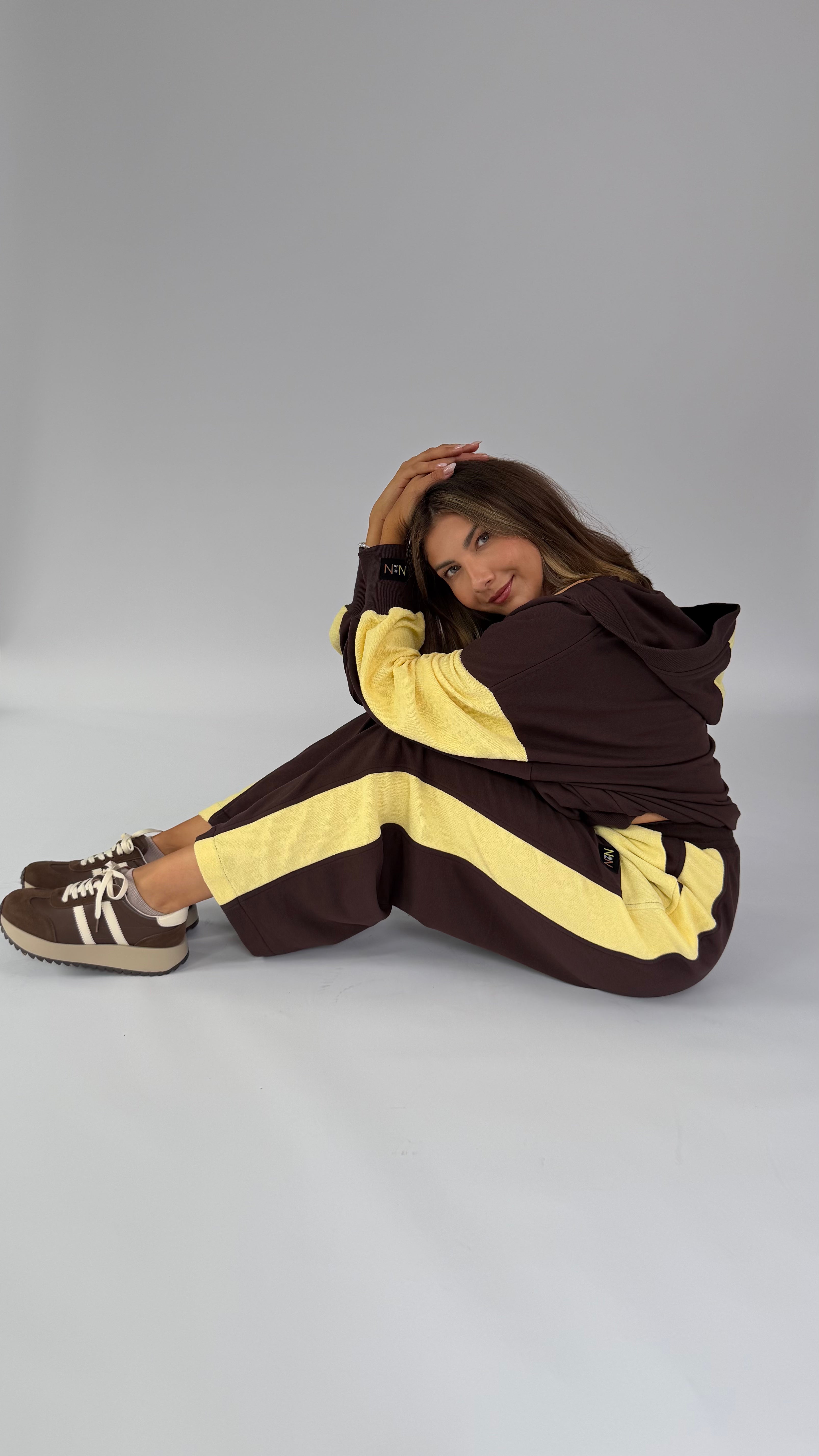 Oversize Hoodie 2-Teiler, zweifarbig