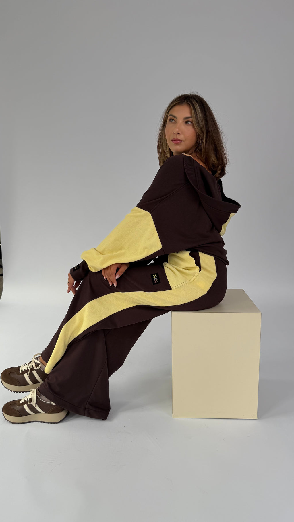Oversize Hoodie 2-Teiler, zweifarbig
