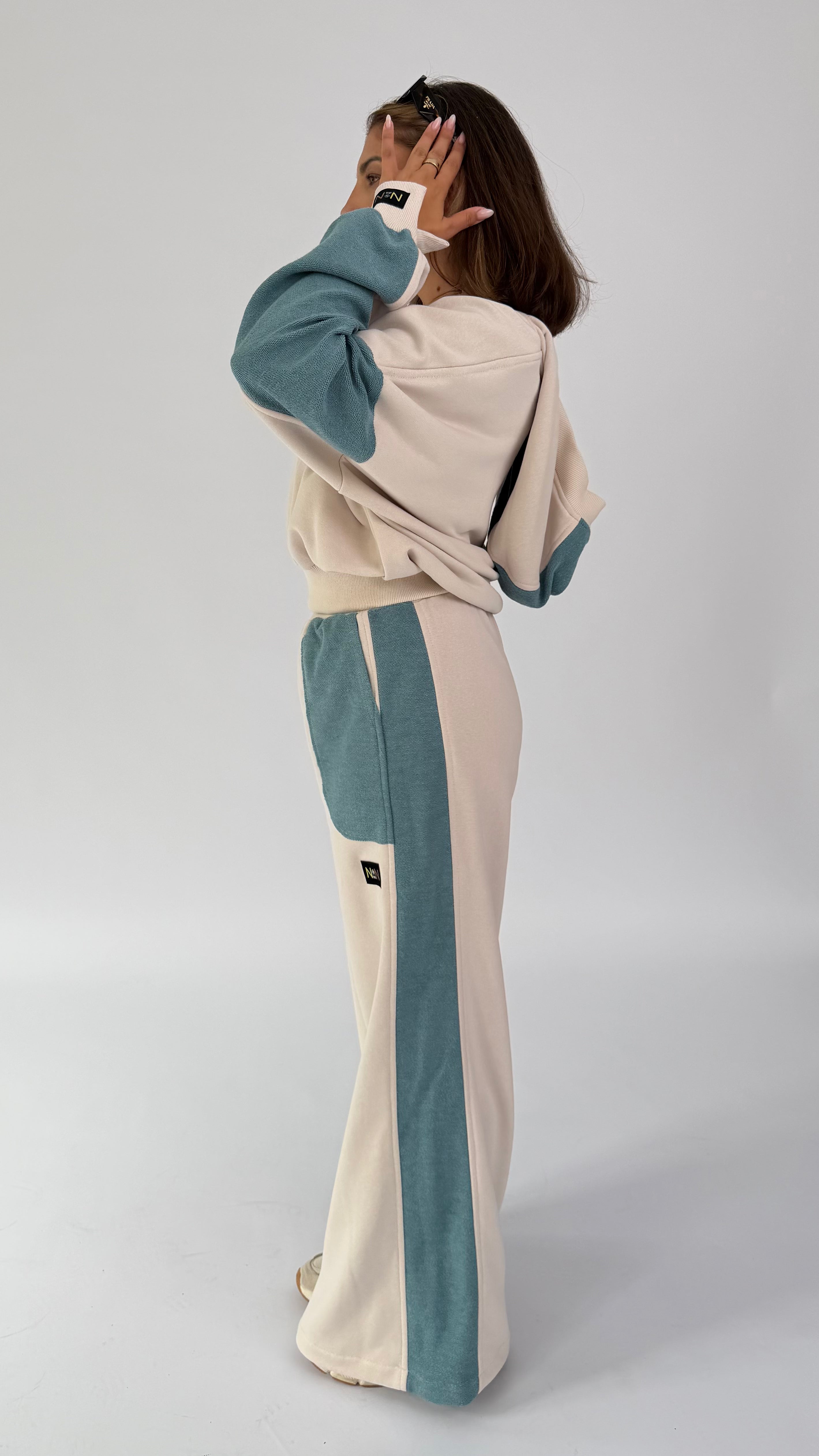 Oversize Hoodie 2-Teiler, zweifarbig