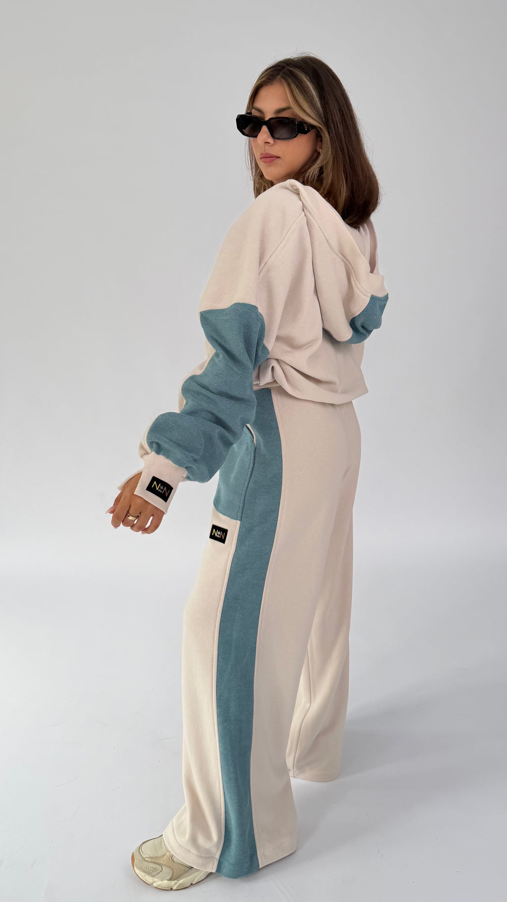 Oversize Hoodie 2-Teiler, zweifarbig