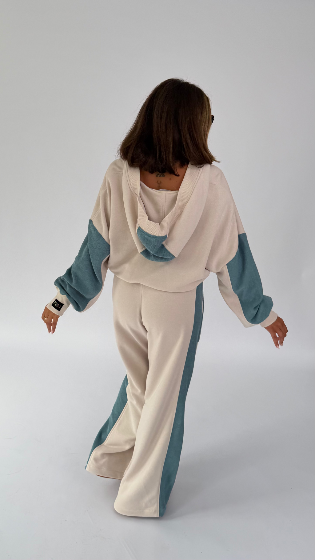 Oversize Hoodie 2-Teiler, zweifarbig