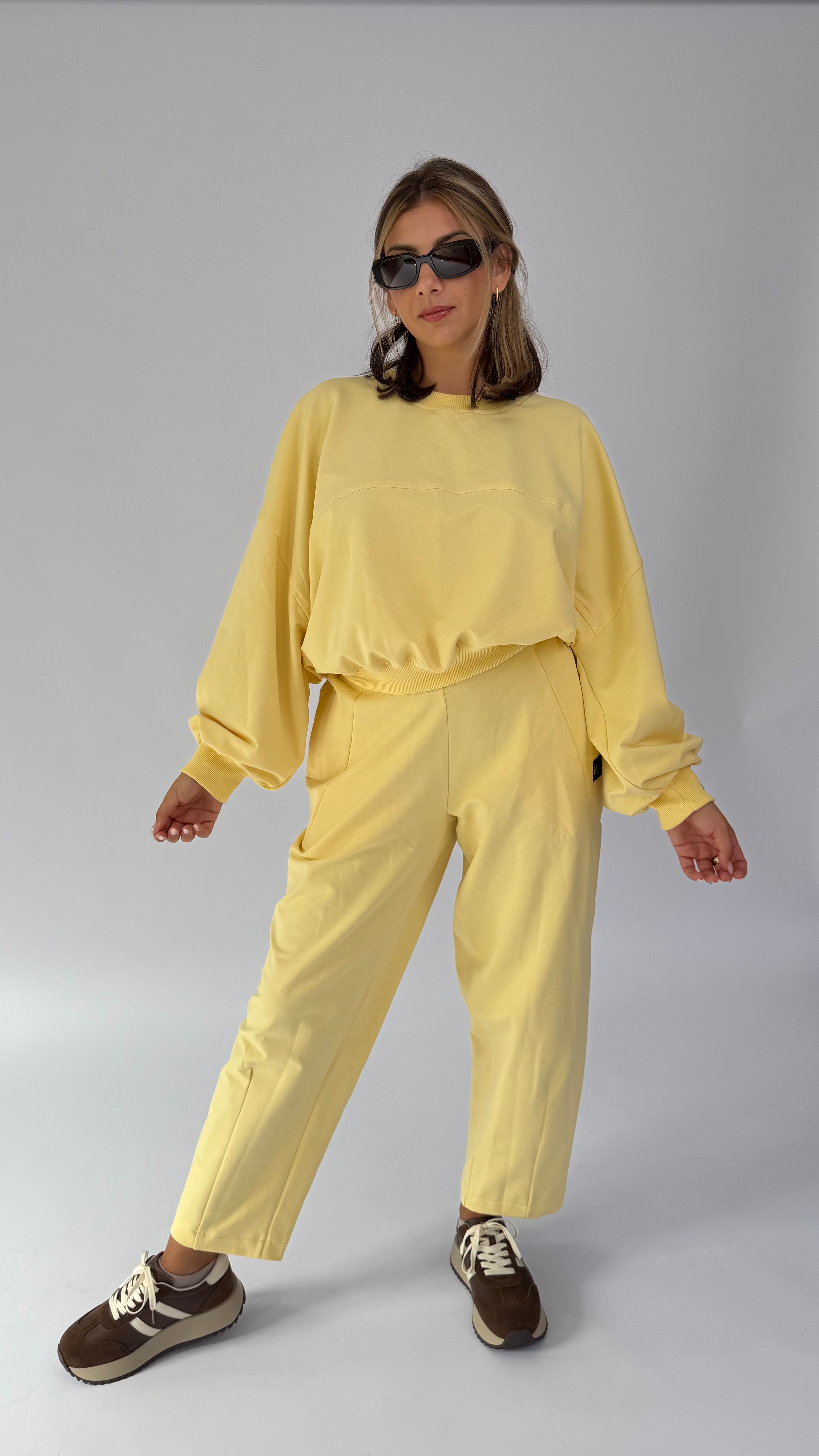 Oversize 2-Teiler, einfarbig