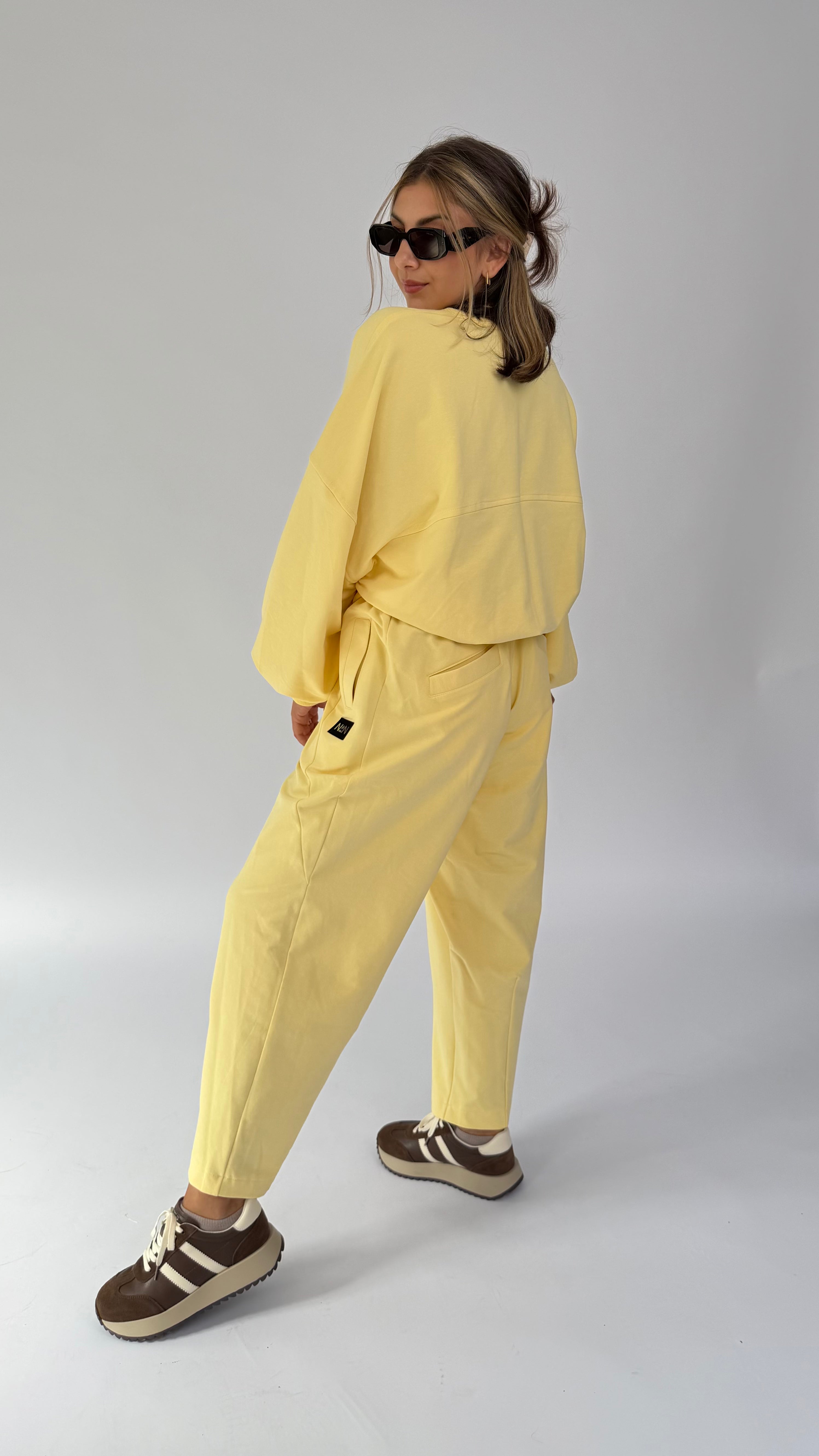 Oversize 2-Teiler, einfarbig