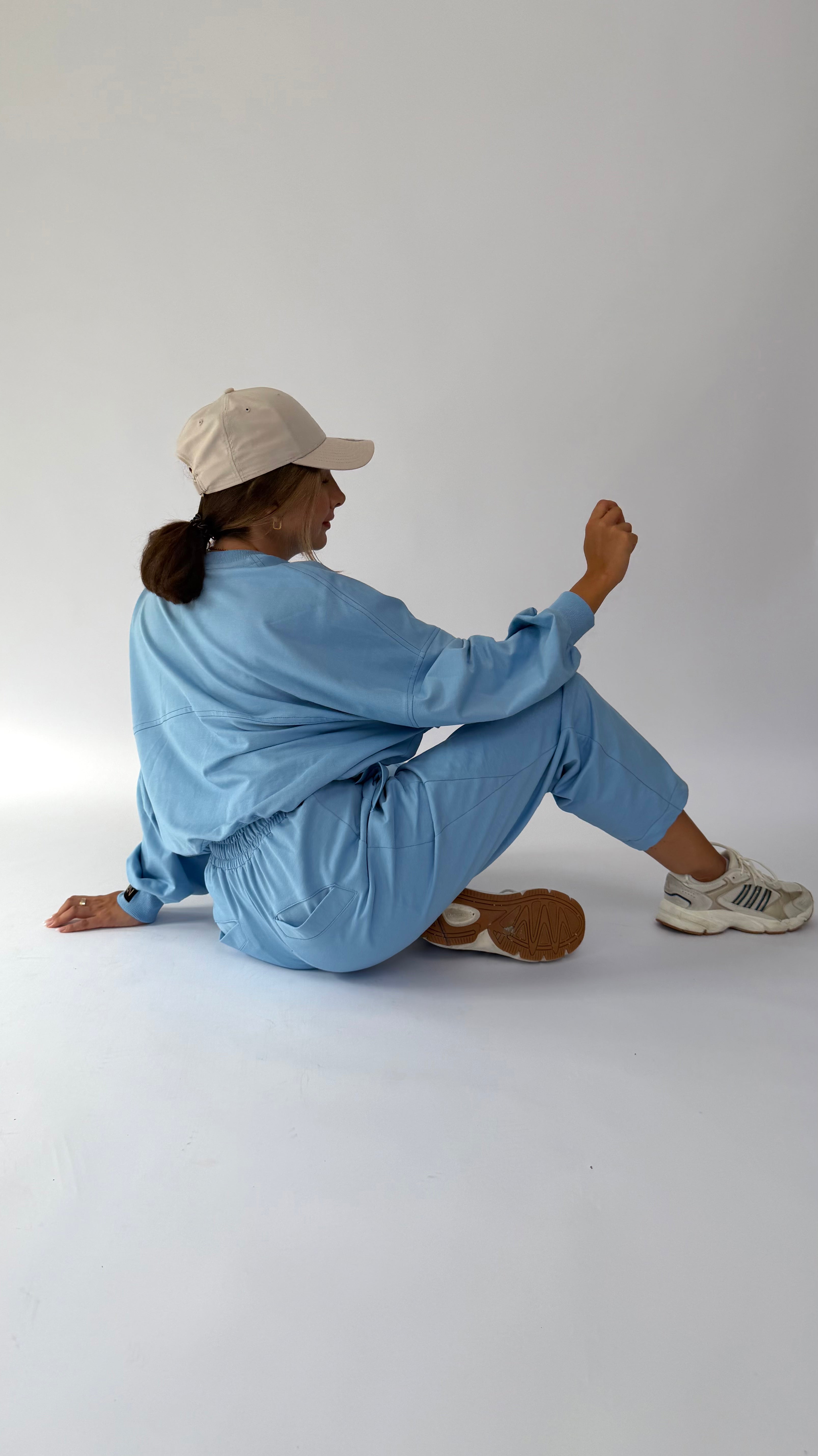 Oversize 2-Teiler, einfarbig