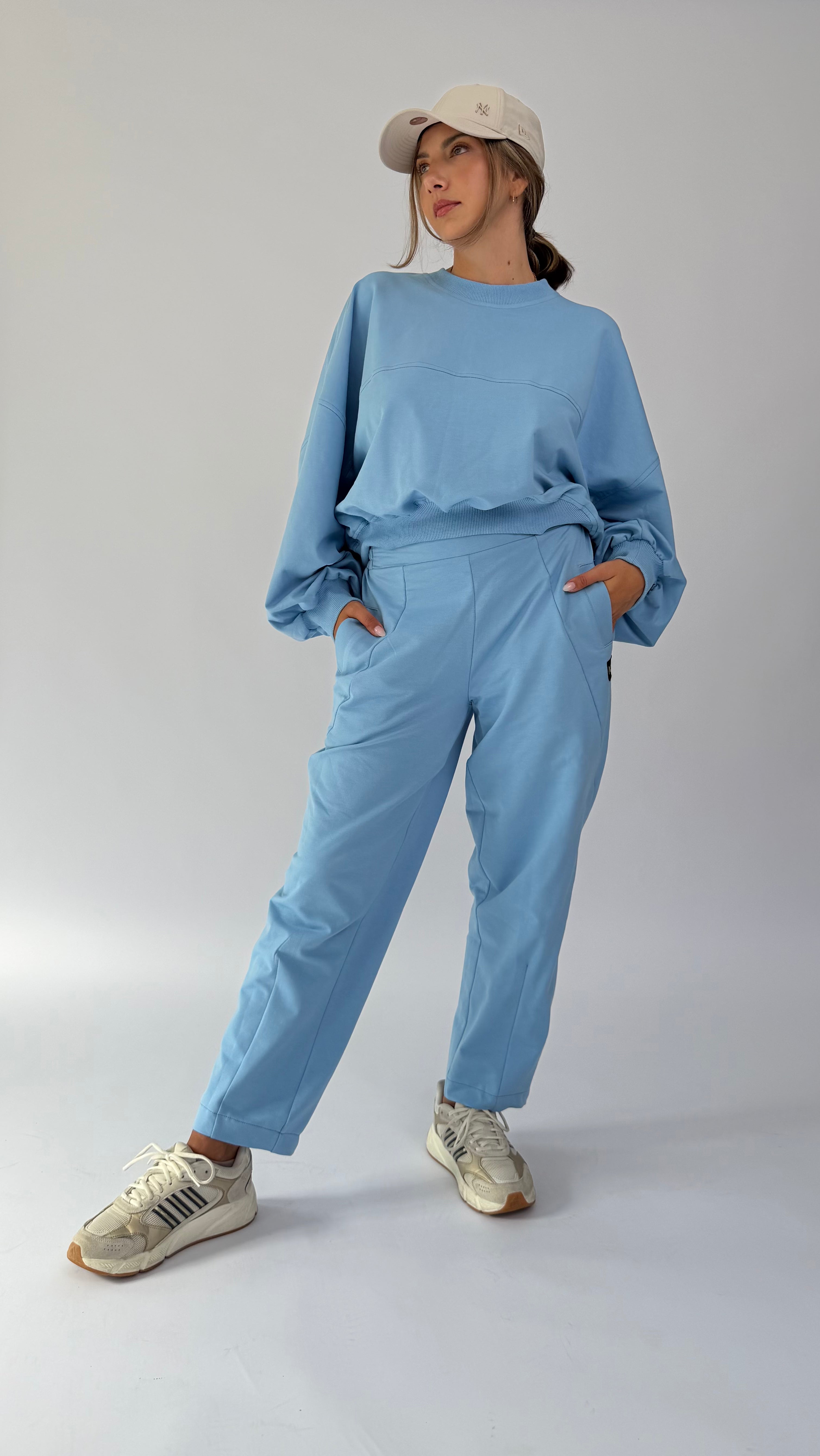 Oversize 2-Teiler, einfarbig