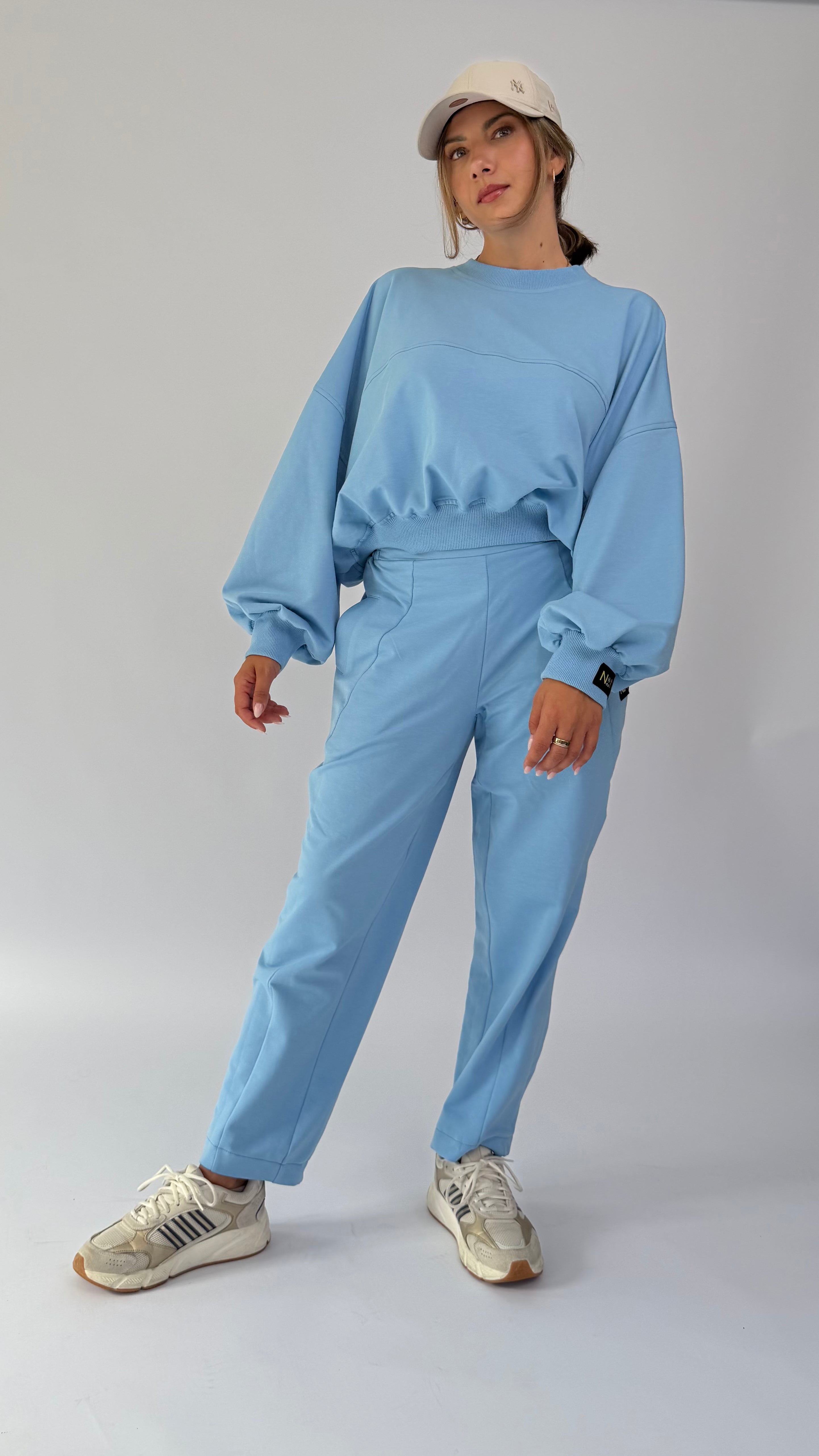 Oversize 2-Teiler, einfarbig
