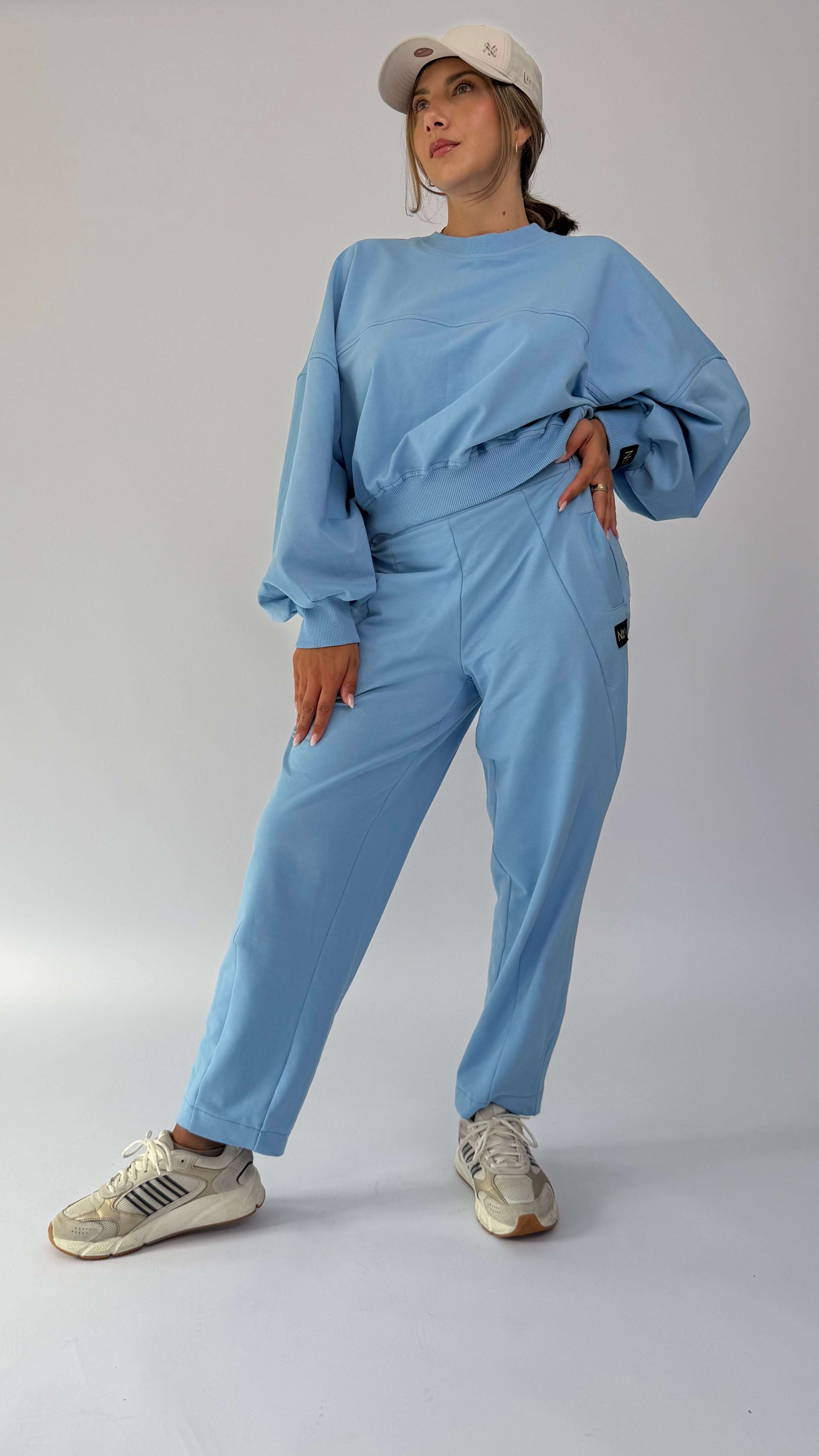 Oversize 2-Teiler, einfarbig