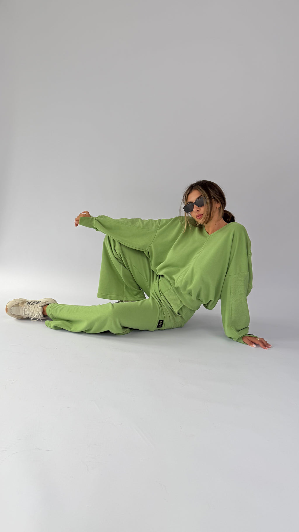 Oversize Hoodie 2-Teiler, einfarbig