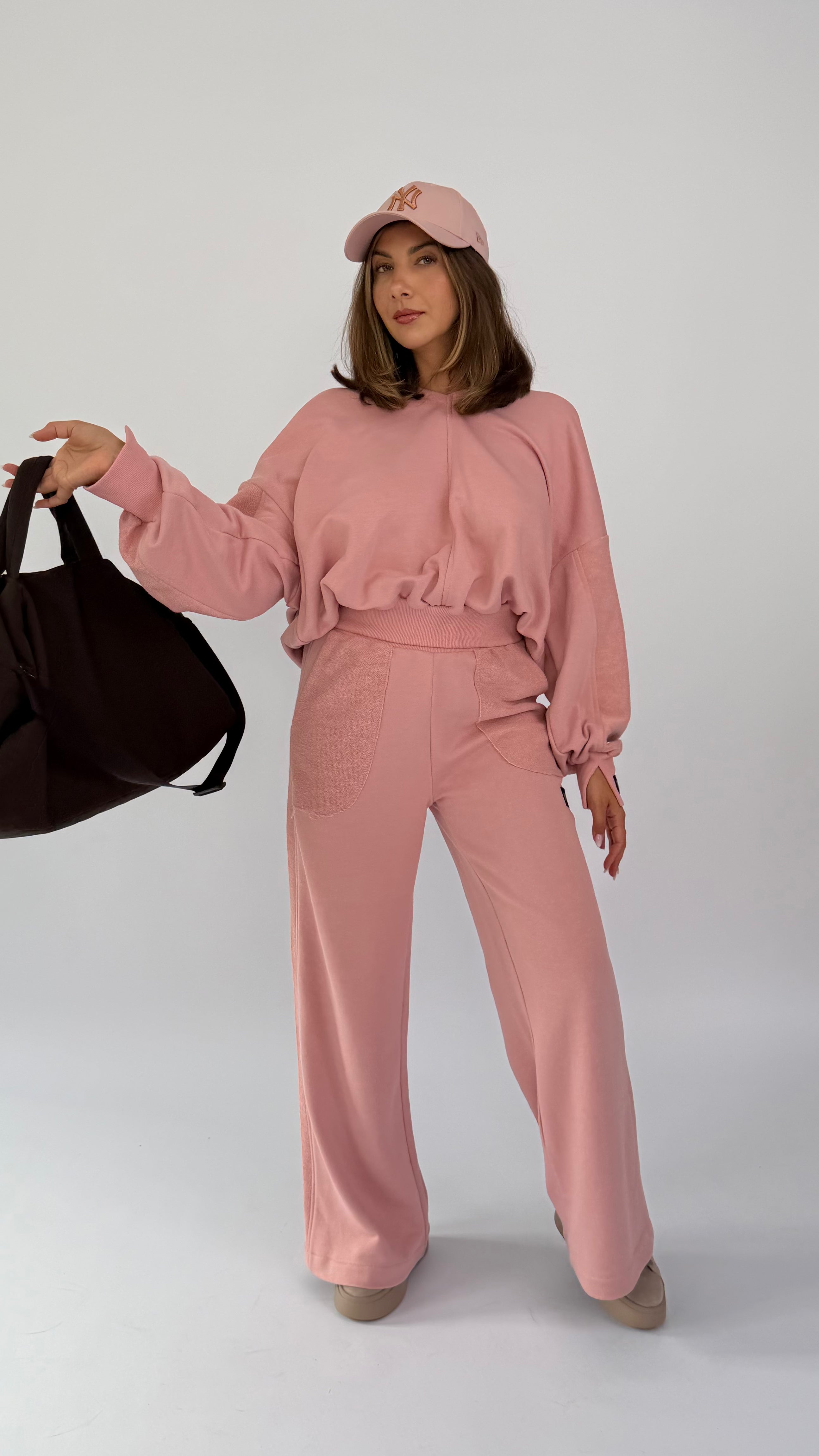 Oversize Hoodie 2-Teiler, einfarbig