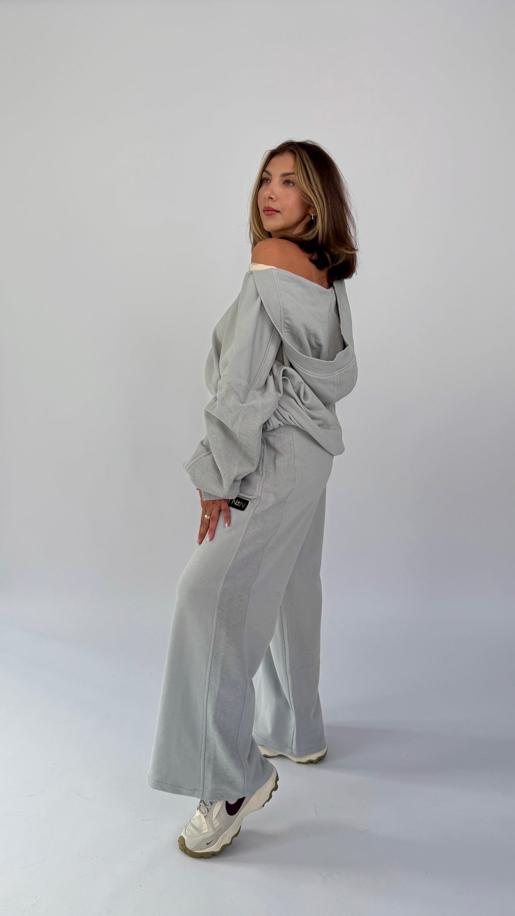 Oversize Hoodie 2-Teiler, einfarbig