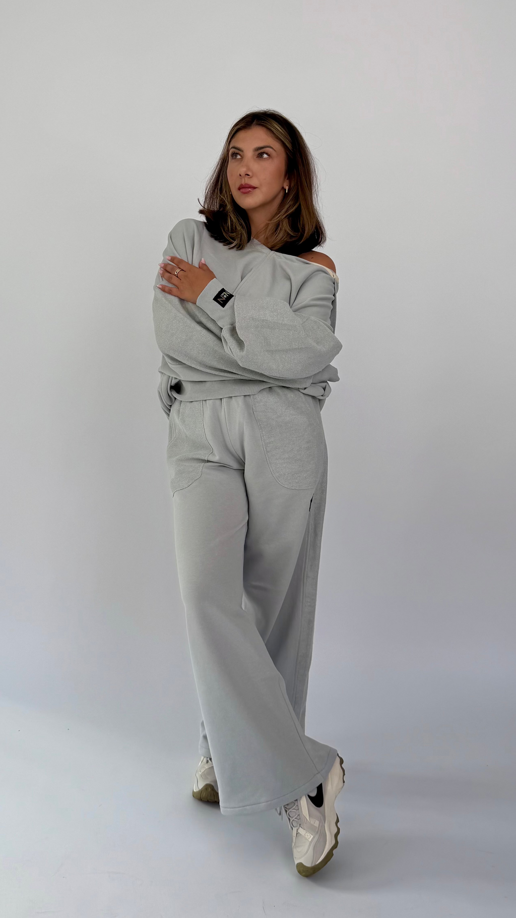 Oversize Hoodie 2-Teiler, einfarbig