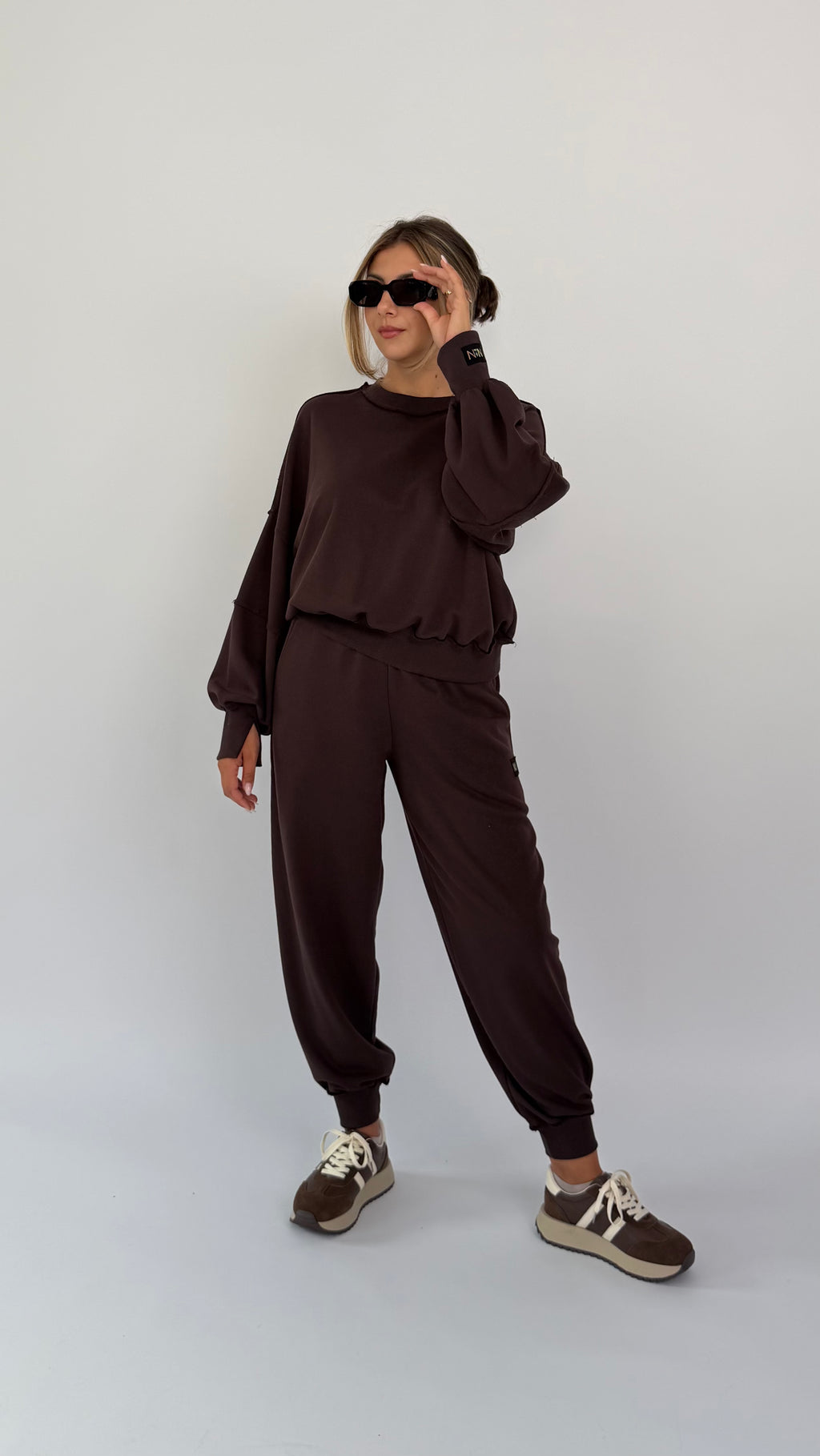 Oversize 2-Teiler, round neck, jogger