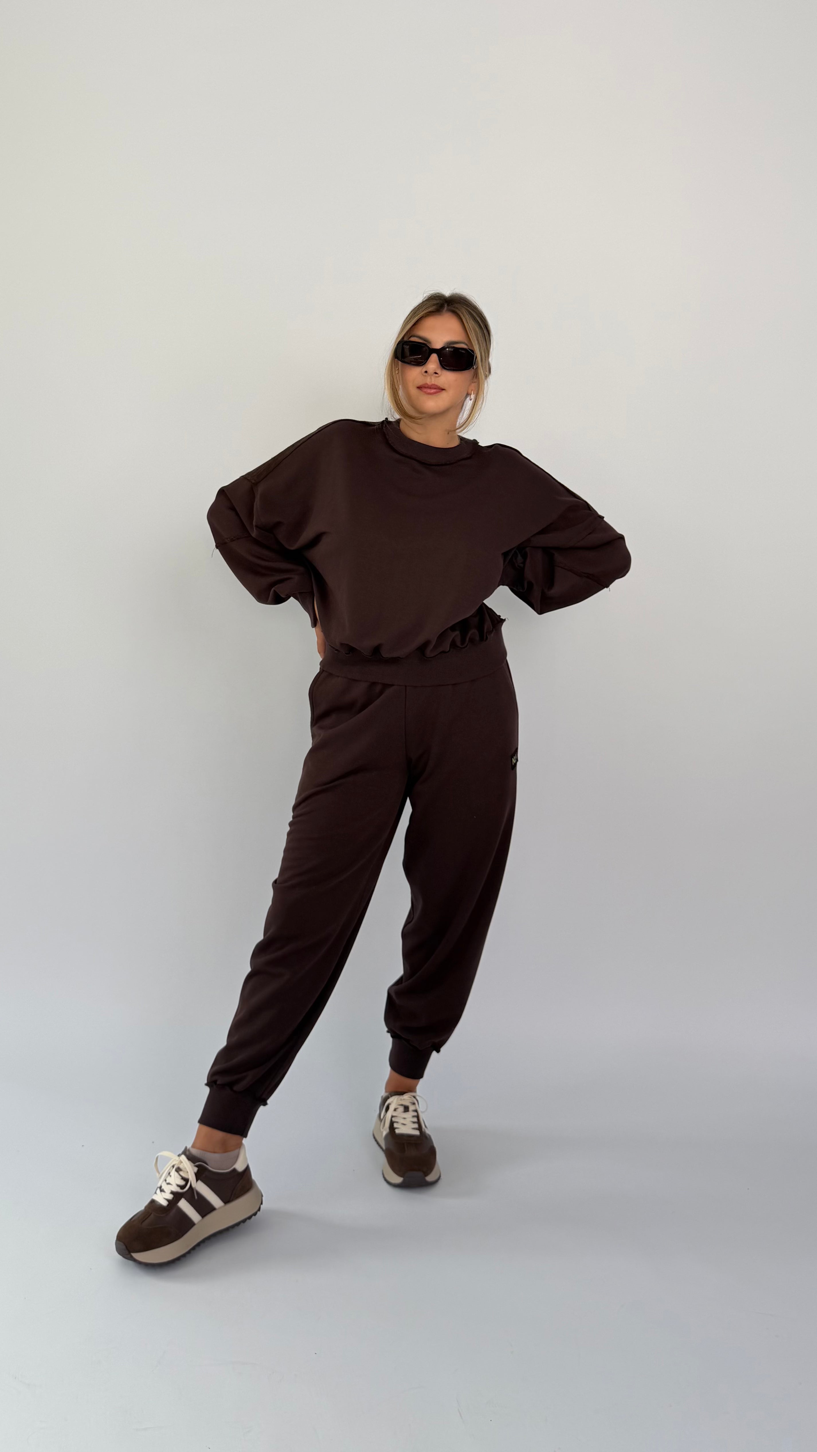 Oversize 2-Teiler, round neck, jogger