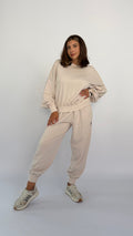 Oversize 2-Teiler, round neck, jogger