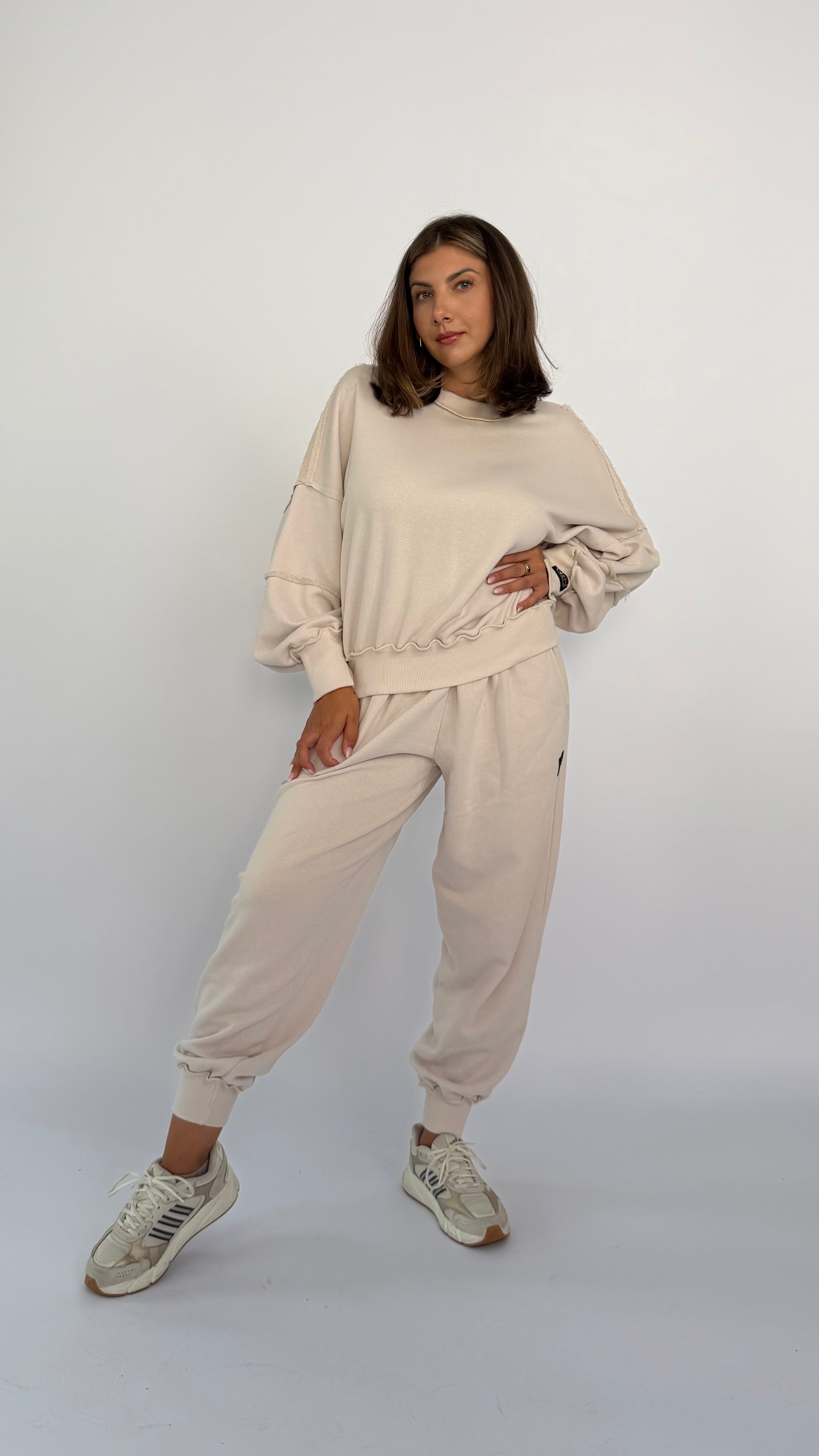 Oversize 2-Teiler, round neck, jogger