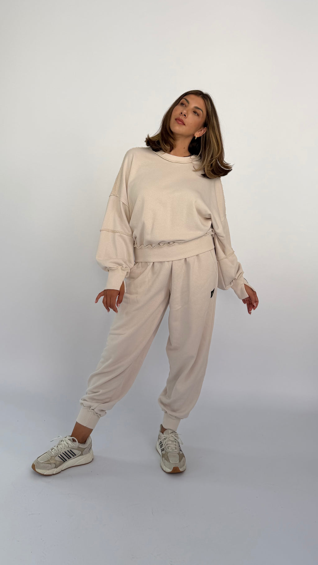 Oversize 2-Teiler, round neck, jogger